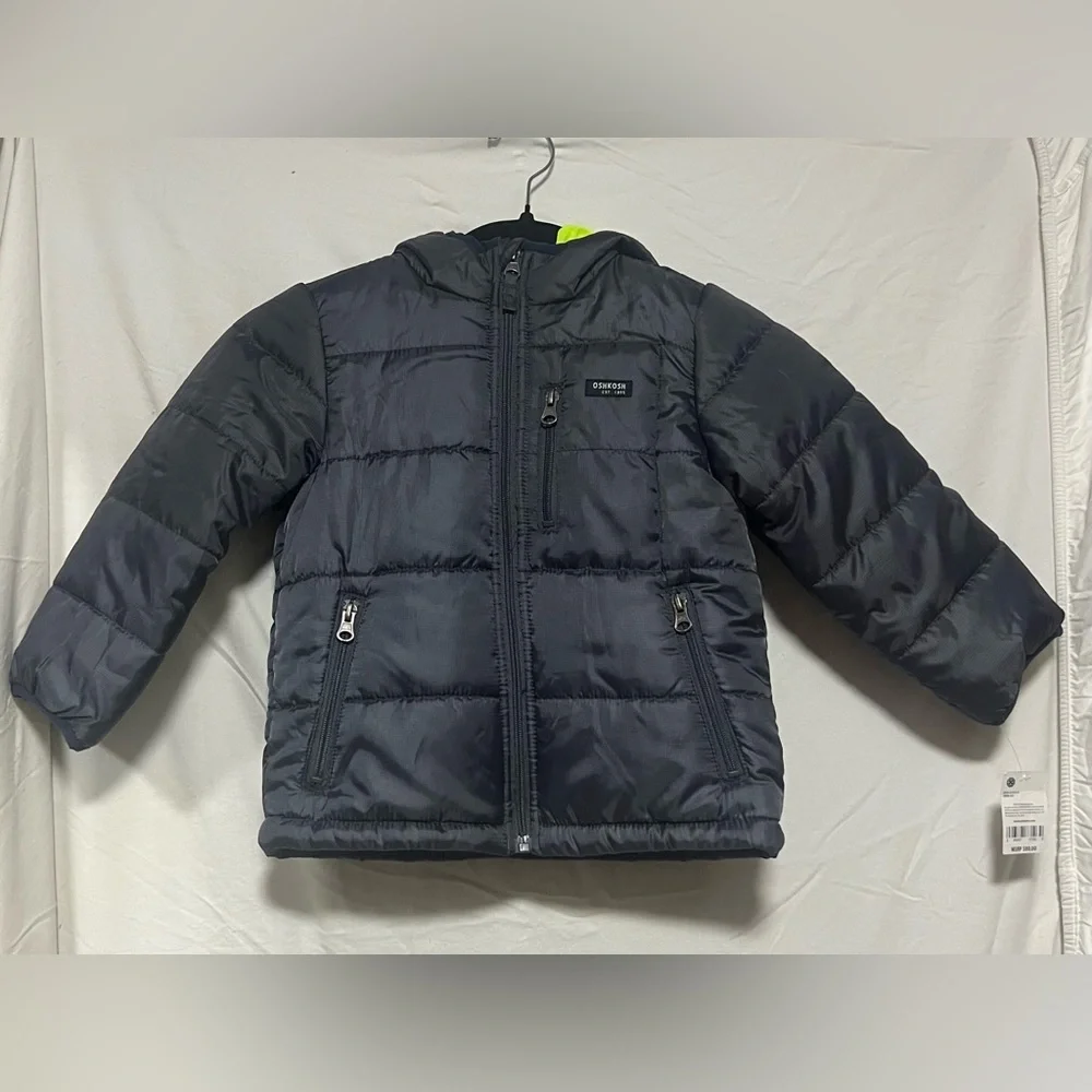 NEW OshKosh B'gosh Toddler Insulated Puffer Jacket Coat Winter Snow Outdoor